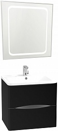 Водолей Мебель для ванной Adel 60 подвесная черная – фотография-1